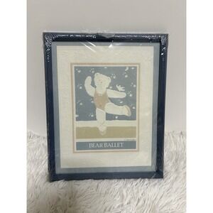 Figi Graphics Art BEAR BALLET Vintage Embossed Pressed E. Brownd Nursery 80s